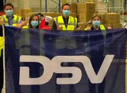 DSV behandelt 100 miljoen mondmaskers