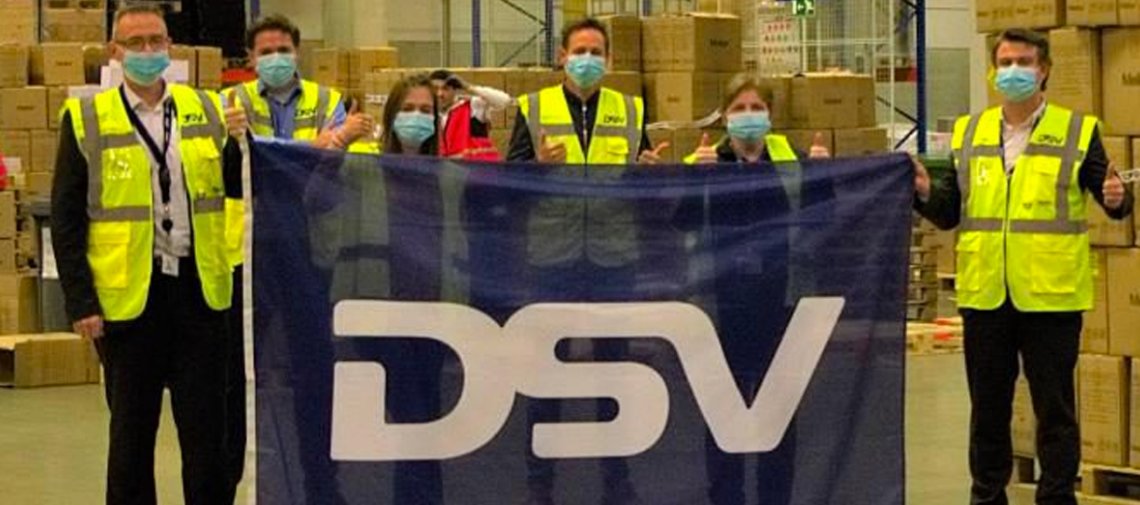 DSV behandelt 100 miljoen mondmaskers