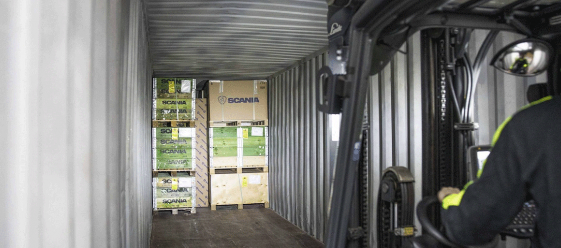 Scania Parts Logistics schakelt (gedeeltelijk) over naar transport via binnenvaart