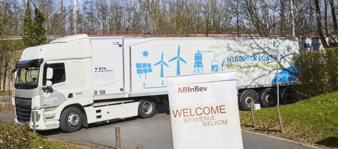 Colruyt Group et AB Inbev veulent développer les livraisons par camion à hydrogène