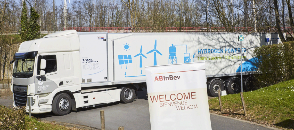 Colruyt Group en AB Inbev willen starten met leveringen door waterstoftrucks
